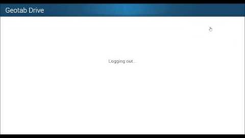 Geotab Drive-Log out and Verify
