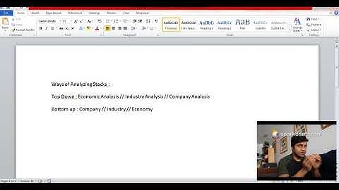 Top Down and Bottom up approach of analysing a stock