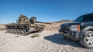 М60 против Land Rover  Выстрелы из танка в замедленной съемке