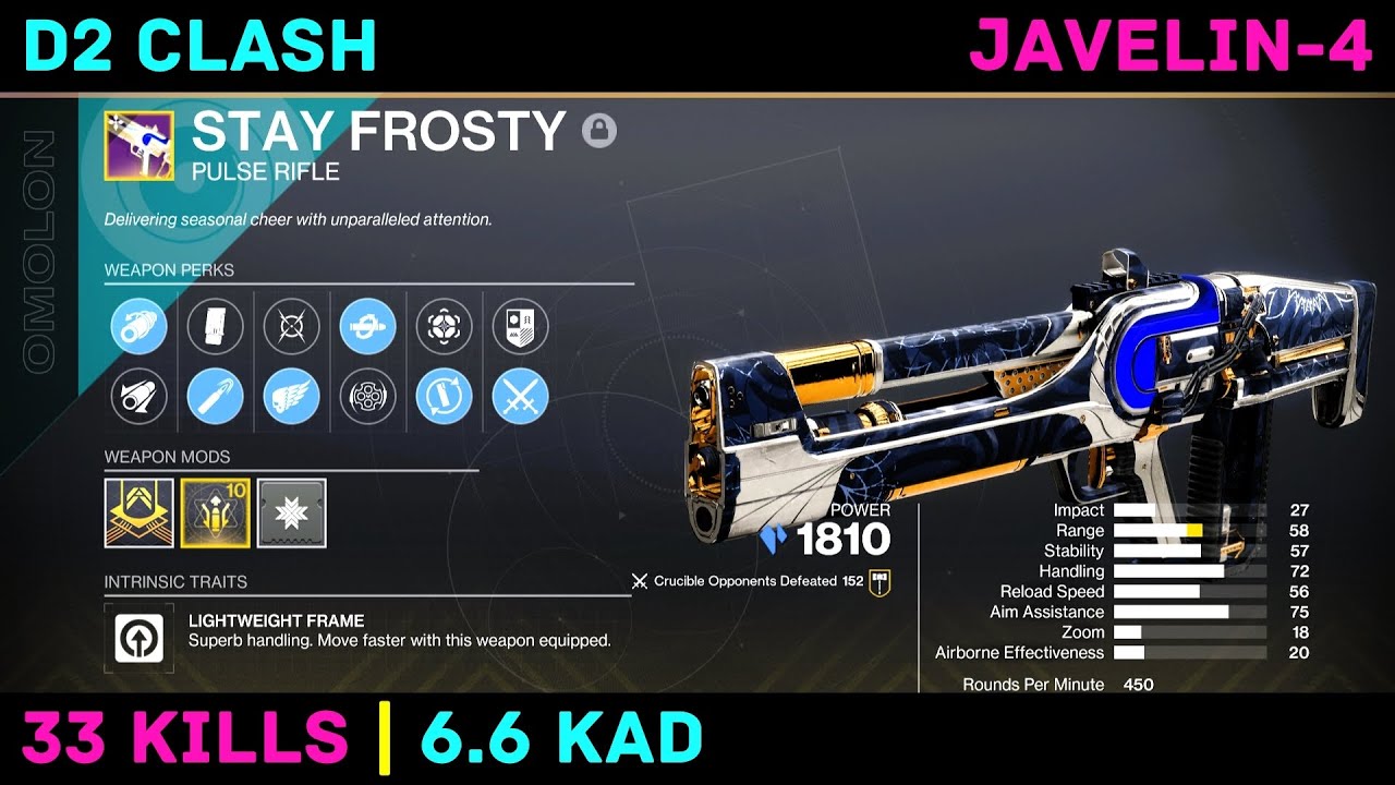 D2 PVP 🥶 Stay Frosty with... High Cal + Killing Wind + Kill Clip 😎 Gun