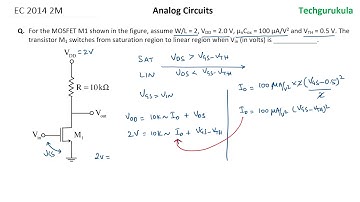 AC: EC GATE 2014 2M - MOSFET