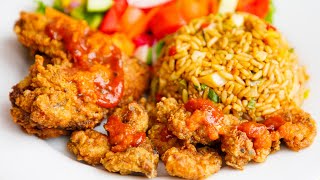 Trini Fried Rice | Fried Chicken | Fried Shrimp | Salad - Easter Sunday Meal