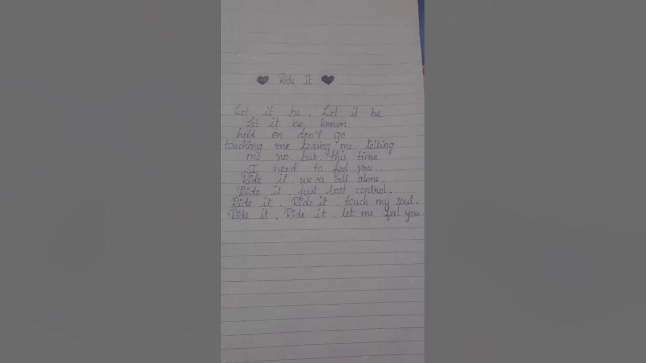 ride it song lyrics ️ ️ YouTube