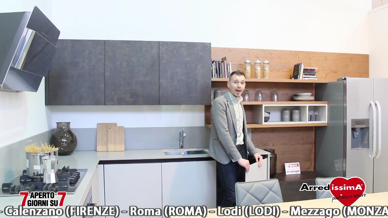 Proposta cucina arredissima top okite e pensili effetto materico ...