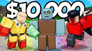 i Hosted a $10,000 ROBUX TOURNAMENT in Roblox The Strongest Battlegrounds