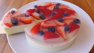 Berry White Chocolate Agar Agar Jelly Cake | No Gelatin