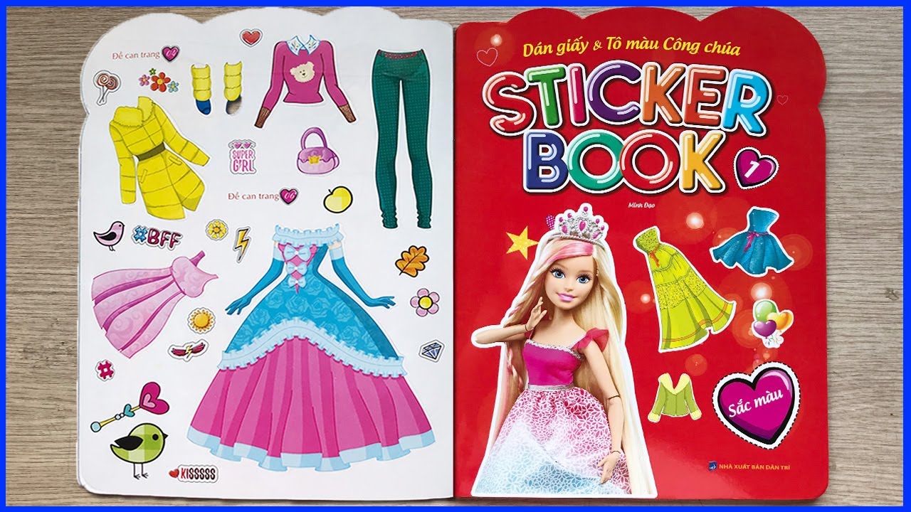 Bộ tranh tô màu búp bê Barbie dành cho các bé gái  Hình Ảnh Đẹp HD