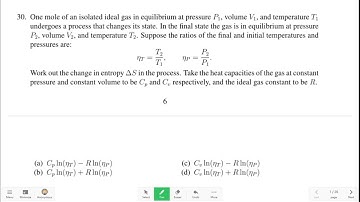 JEST Physics Thermodynamics PYQ Solved | CSIR NET GATE TIFR | Part 6
