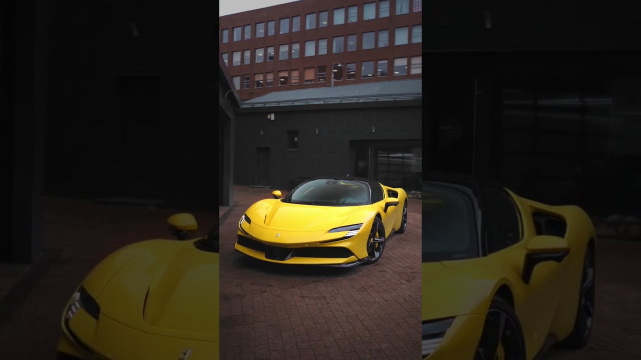 Ferrari 💛 | Yellow Luxury sports car  