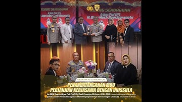 Kegiatan As SDM Kapolri pada pelaksanaan Penandatanganan MOU Perjanjian Kerja Sama dengan Unissula.