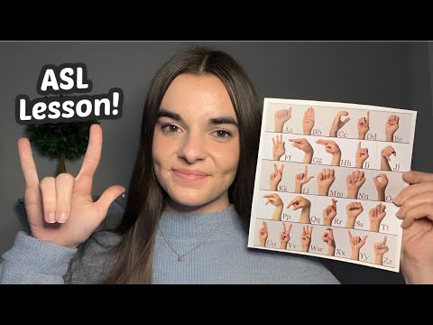 ASMR Learn ASL With Me! | Alphabet, Common Phrases, Foods, Animals