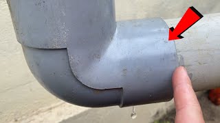 why i didn't know this method earlier !  repair elbow pvc pipe with only electrical tape and glue