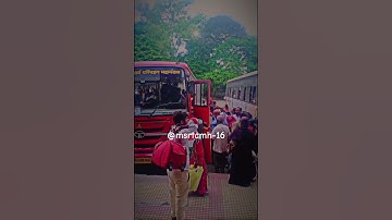 Msrtc New Tata bs6 bus entry and exit attitude video#bus_shorts #msrtcbus #lalpari #status #Shorts