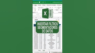 COMO INSERTAR SEGMENTACION DE DATOS EN EXCEL #Excel #Exceltips #Exceltutorial #Shorts