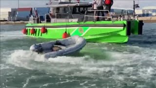 Rescue workers help gain control of out of control boat