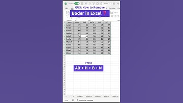 Add & Remove Border in Excel tips &Tricks from ‪ @pakhikori2000 #youtubeshorts #excel #shorts
