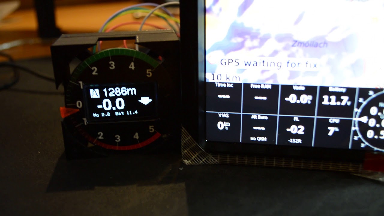 openvario first oled display test - YouTube