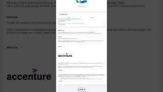 Accenture Work day application 🥳 ✅ 🎉 #shortsviral #shortfeed #2026 #2025 #accenture