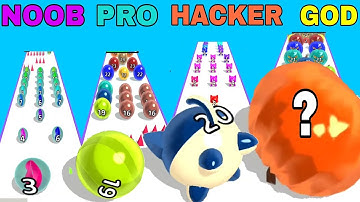 NOOB vs PRO vs HACKER vs GOD in Marble Run 3D:Color Ball Race|Update
