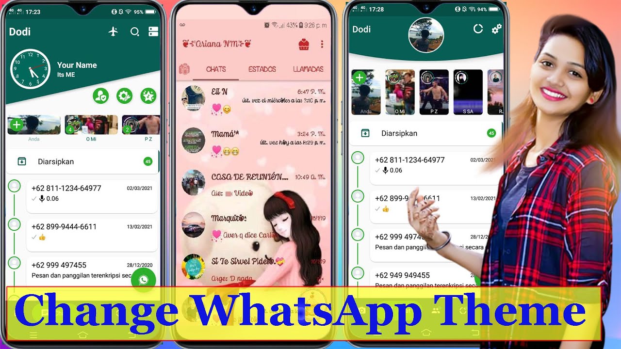 Change WhatsApp Theme Latest Updates and home screen design 🔥🔥🔥
