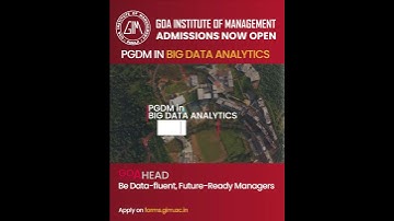 PGDM IN BIG DATA ANALYTICS. Admissions Open.