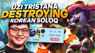 Uzi shows how to DOMINATE with Tristana ADC in Season 12