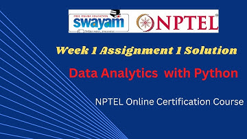 Data Analytics with Python |  Week 1 Assignment -1 | NPTEL 2023
