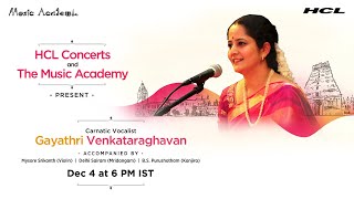 Gayathri Venkataraghavan Live in Concert | Presented by HCL Concerts and The Music Academy screenshot 3