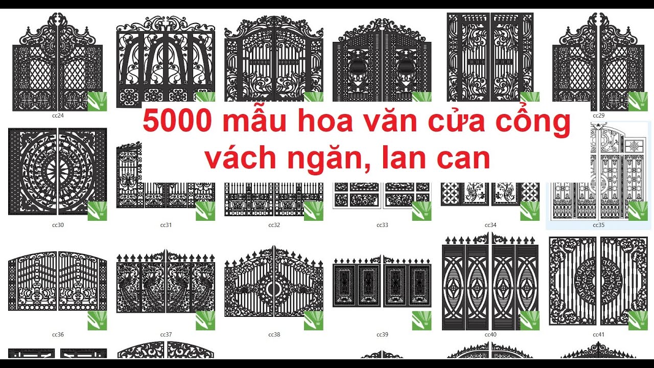 5000 mẫu hoa văn cửa cổng, vách ngăn cnc, lan can sắt mỹ thuật miễn phí ...