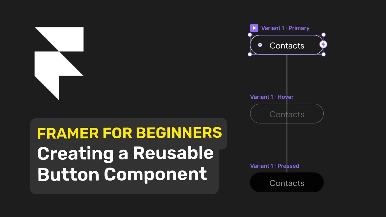 Framer Tutorial Creating Button Component #framertutorial #framer - YouTube