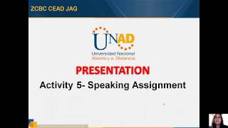 Activity 5.- Speaking Assignment English III