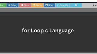 C Language for Loop.c