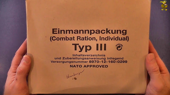 MRE Review - German Army Combat Ration - EPA Type III