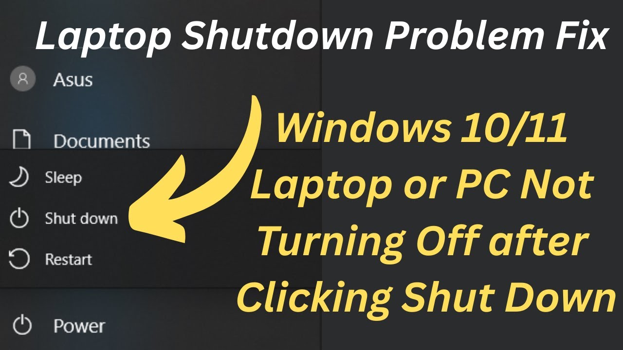 Windows 10/11 Laptop or PC Not Turning Off after Clicking Shut Down ...