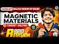 Class 12th Physics - Magnetic Materials in 30 Minutes | Rapid Revision | UP Board 2026