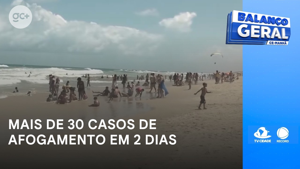 Corpo de Bombeiros do CE atende mais de 30 casos de afogamento em 2 dias | Balanço Geral CE Manhã