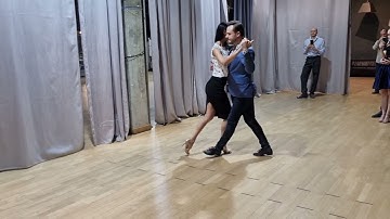 Tango: From back ocho - rhythmical option, change of direction | Mikhail Tchudin - Elvira Kashkarova