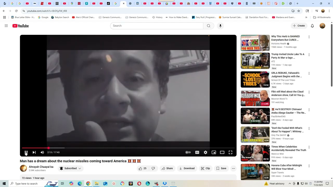 Man has a vision of World War III we are close...