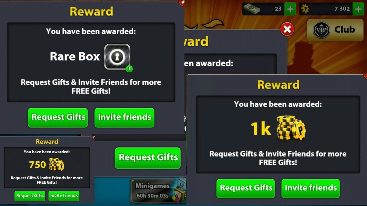 8 ball pool free rare box and coin link 30/31 dec - YouTube