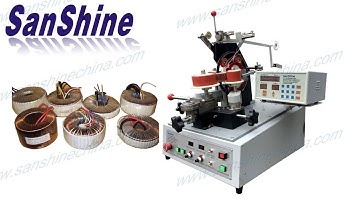 Automatic slider type toroidal coil winding machine(SS300S-01 wind 0.3mm wire 564T on big core)