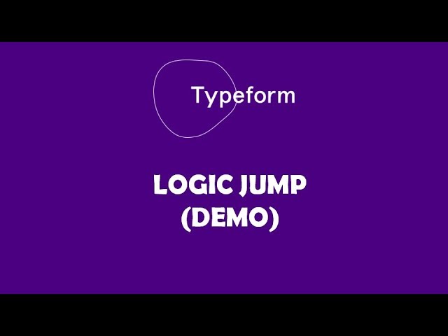 Logic Jump Typeform Demo Youtube
