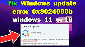 How to fix Windows update error 0x8024000b windows 11 or 10