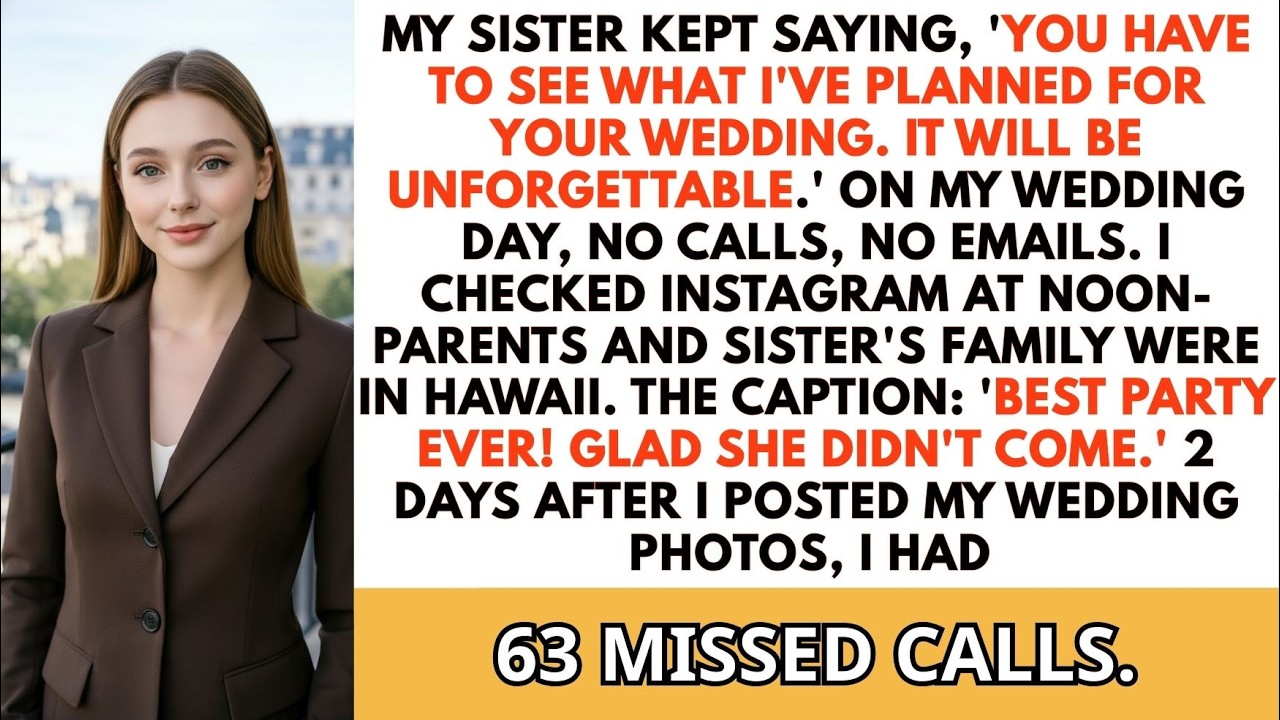 My sister kept saying, 'you have to see what i've planned for my wedding, but