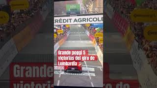 Grandísimo poggi ganador de 5 monumentos seguidos giro d Lombardía.  Gigante ! #poggi #pogacar