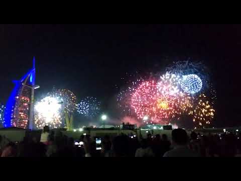 Dubai Fireworks 2021 | Burj Al Arab | New Year Eve Celebration | WhatsApp Status