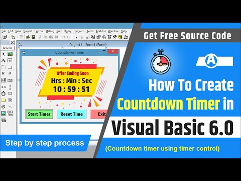 How to create countdown timer in visual basic 6.0 | Countdown timer using timer control