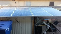 1.2kw Solar Panels Off Grid w/ 24v battery bank running window air conditioner and more.