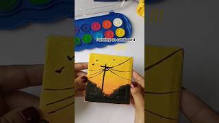 Aesthetic painting 🎨 Easy painting ideas 🎀#viral #art #handmade #painting #ytshorts