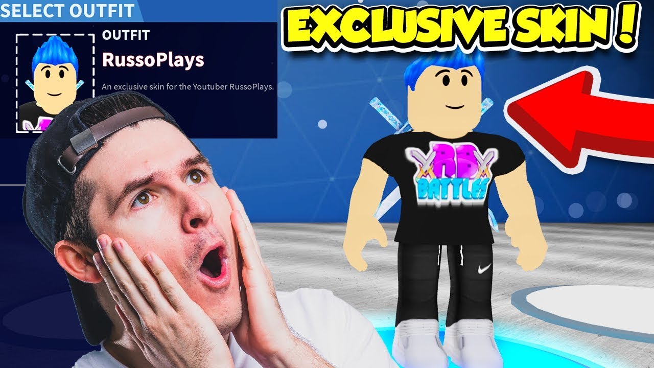I Have An Exclusive Russoplays Skin In Fortnite Battle Royale Simulator Roblox - russoplays roblox simulator