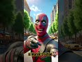 Supergirl curious about deadpool real face 🤣 #spiderman #brawlstars #deadpool #action